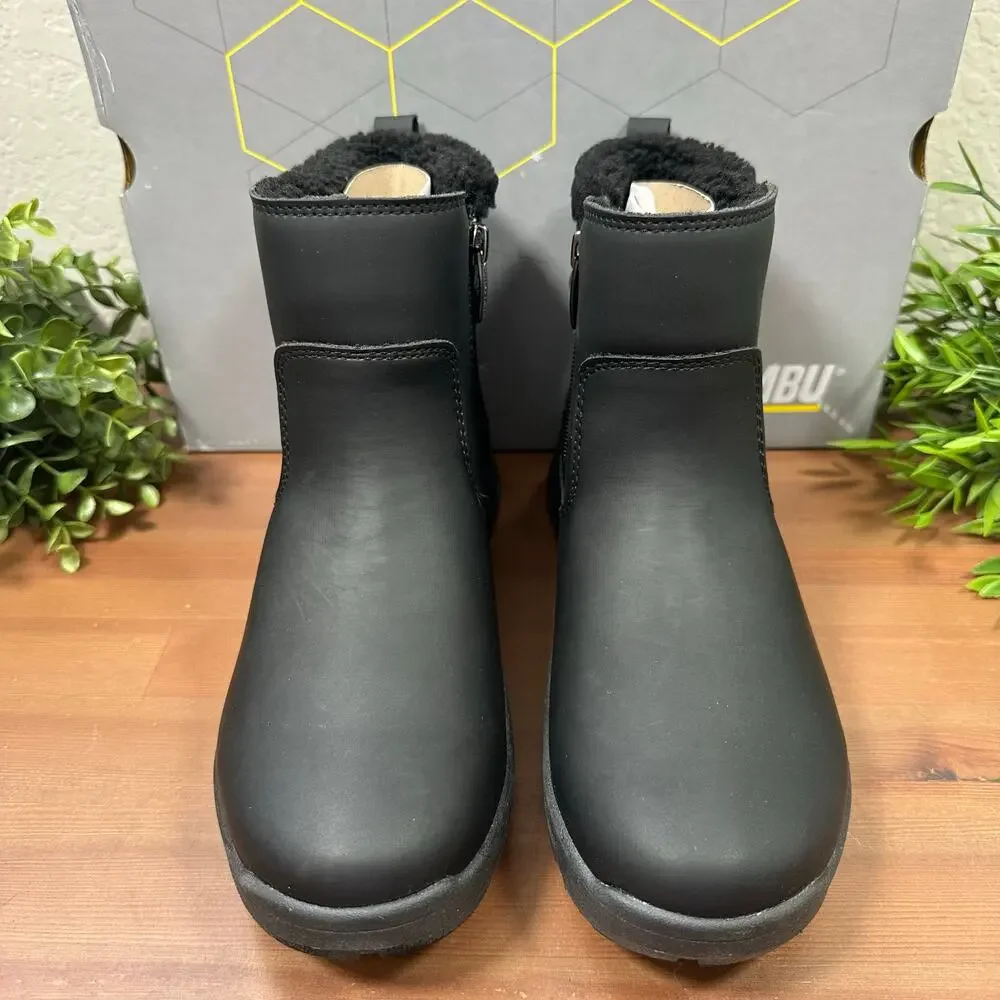 Khombu Women's Sarah Water Repellent‎ Ankle Boots Black Size 6